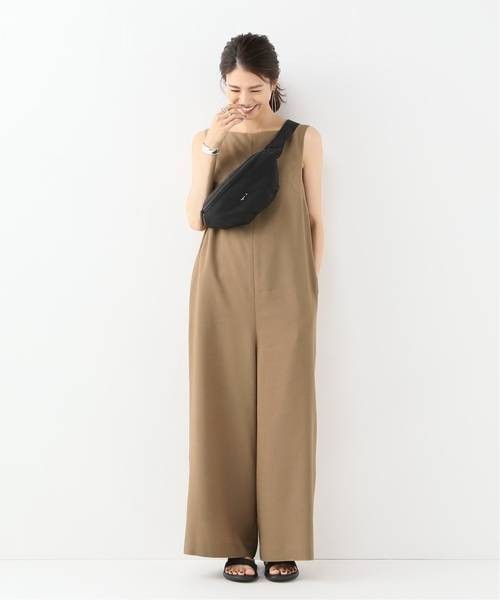 IENA utile dry ok Stan k all-in-one *¥22000 all-in-one overall beautiful goods Camel wide pants wide overall 