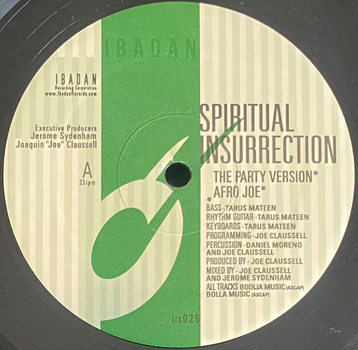 即決！ラテン・ジャズ・トライバル・ディープハウス / Joe Claussell - Spiritual Insurrection Mixes / Ibadan - IRC 026_画像2