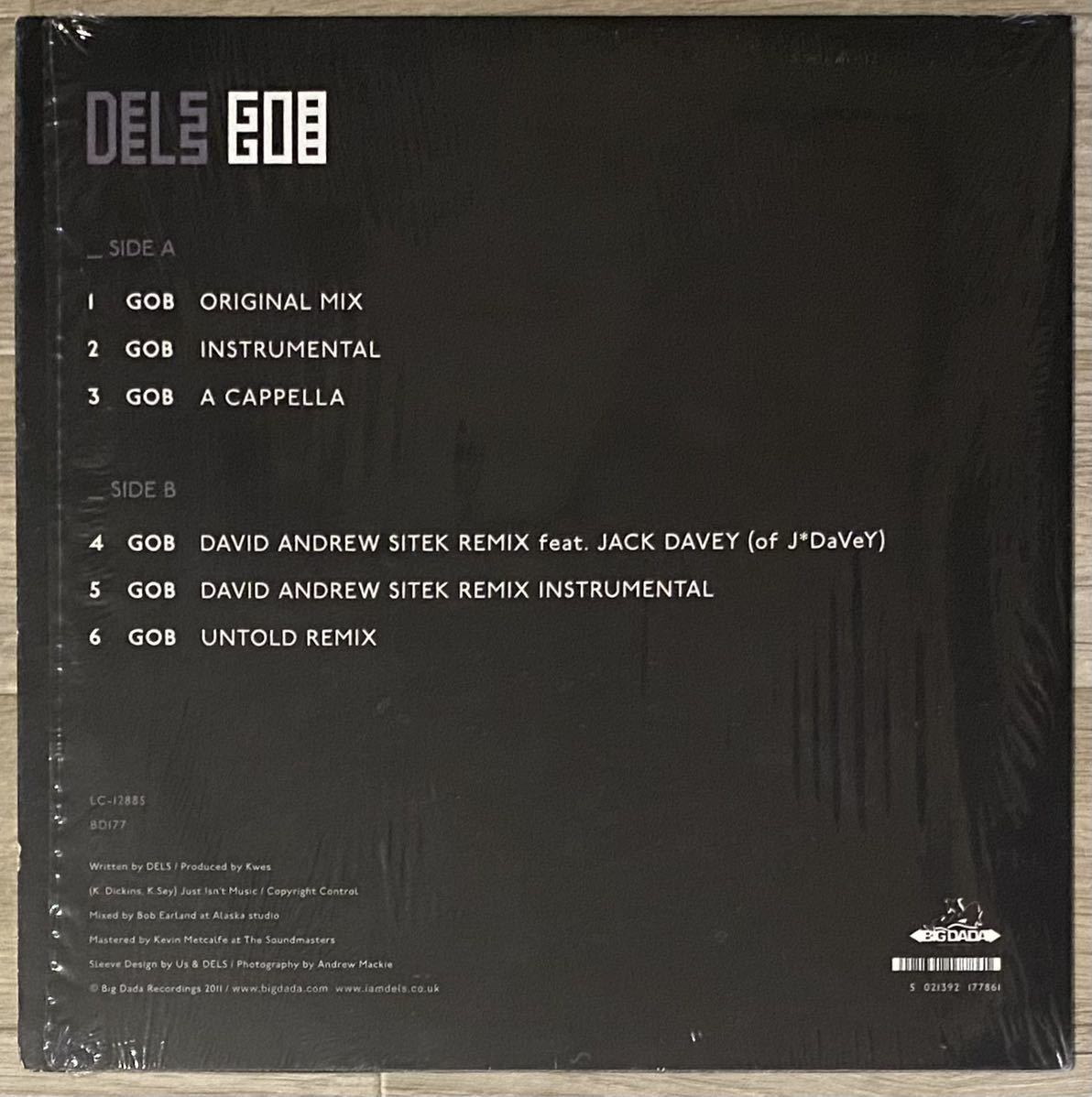 即決！Dels - Gob / Jack Davey / David Andrew Sitek / Untold / Big Dada Recordings - BD177 / Hip Hop, Abstract, Bass Music_画像2