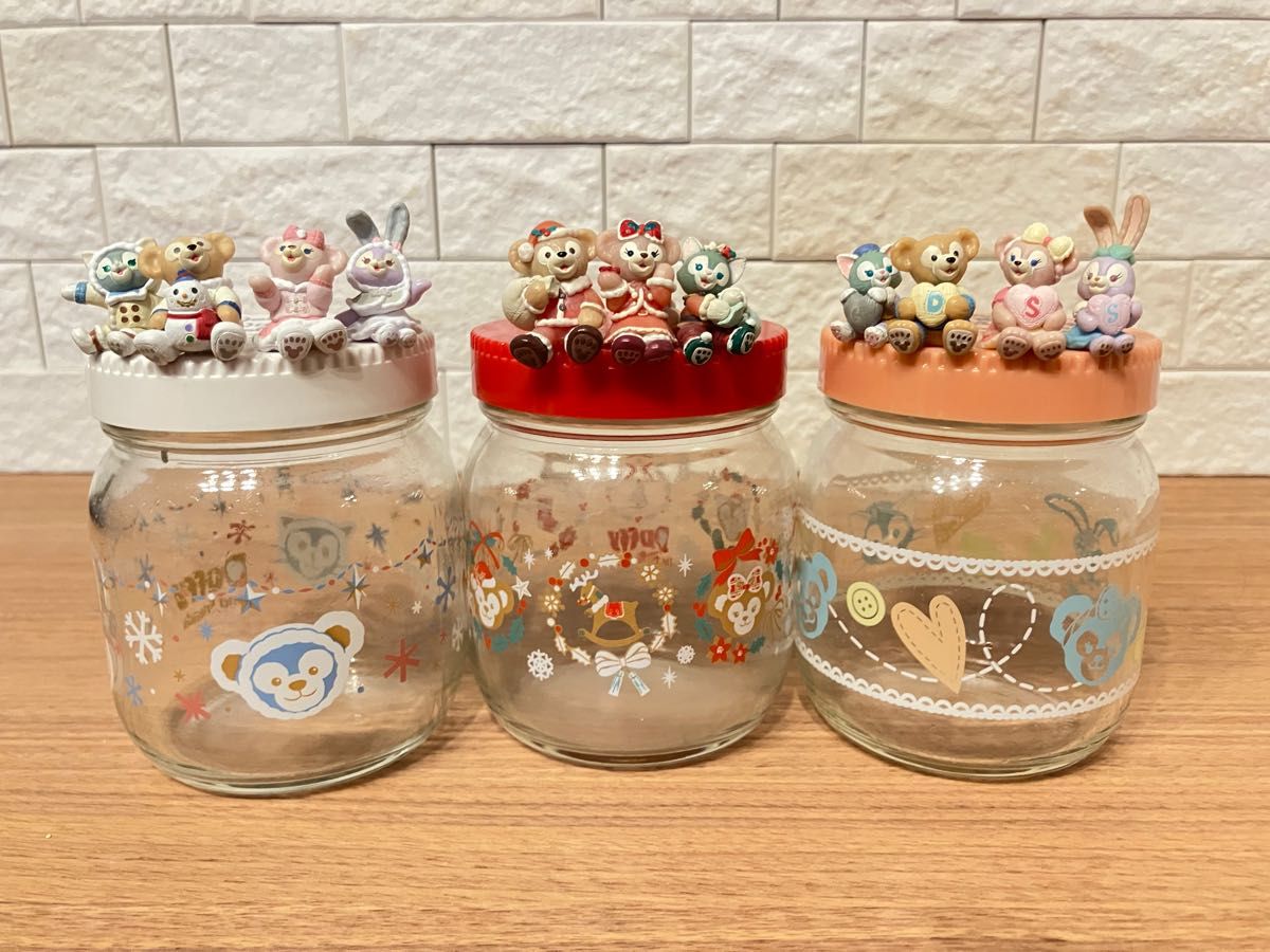 ダッフィー&フレンズ 紅茶 空き瓶 3点セット ディズニーシー ダッフィー&フレンズ 紅茶 空き瓶 3点セット ディズニーシー