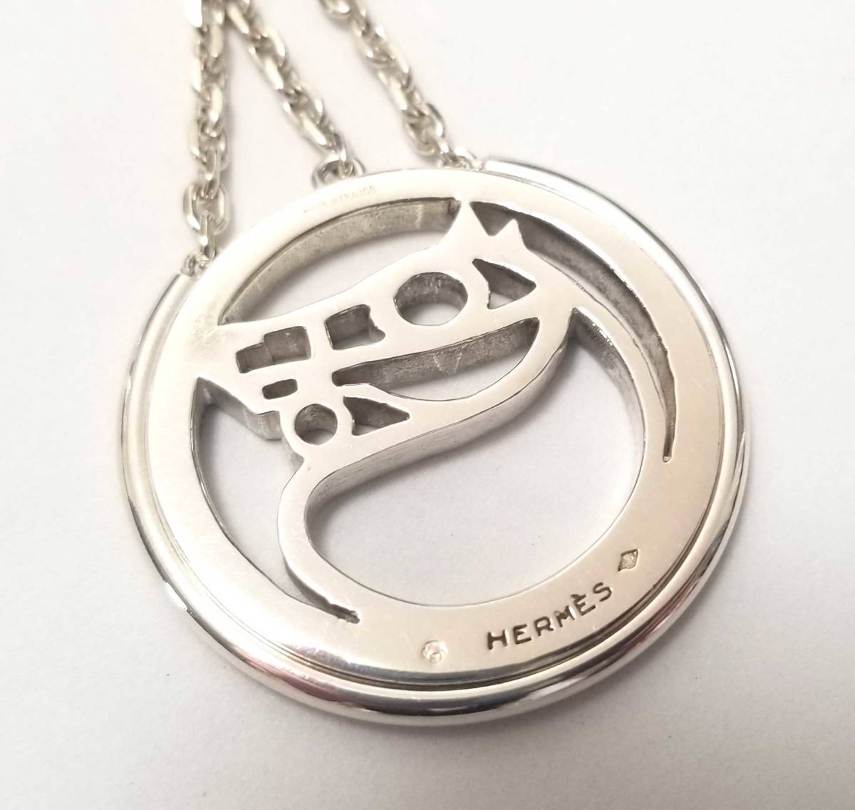  Hermes цепочка для ключей серебряный производства шланг брелок для ключа сумка очарование лошадь серебряный HERMES серебряный сумка очарование 