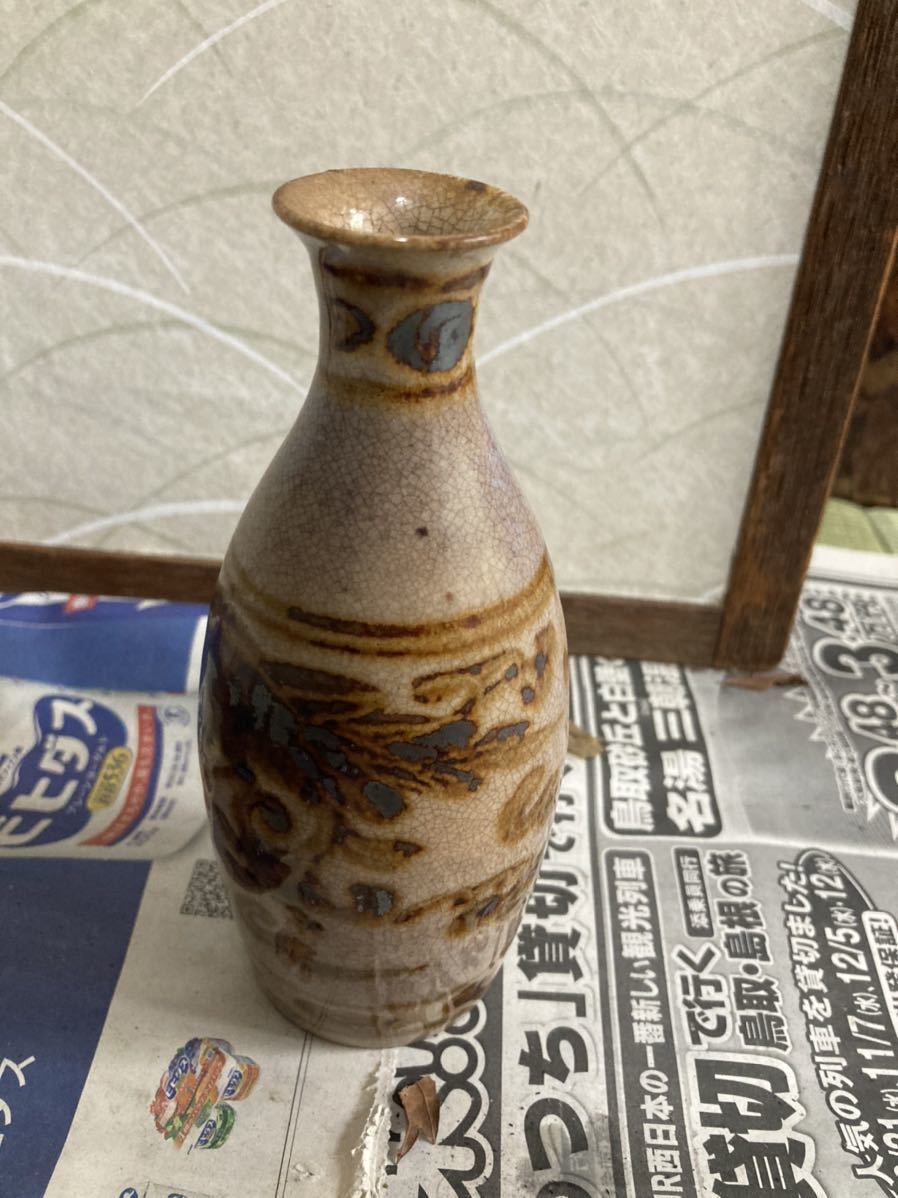 鶴の図の壺 骨董品 花瓶 アンティーク 置物