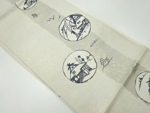 【税込?送料無料】 ys6305052; 宗sou 家屋風景模様織出し袋帯【リサイクル】【着】 仕立て上がり 【税込?送料無料】 ys6305052; 宗sou 家屋風景模様織出し袋帯【リサイクル】【着】 仕立て上がり