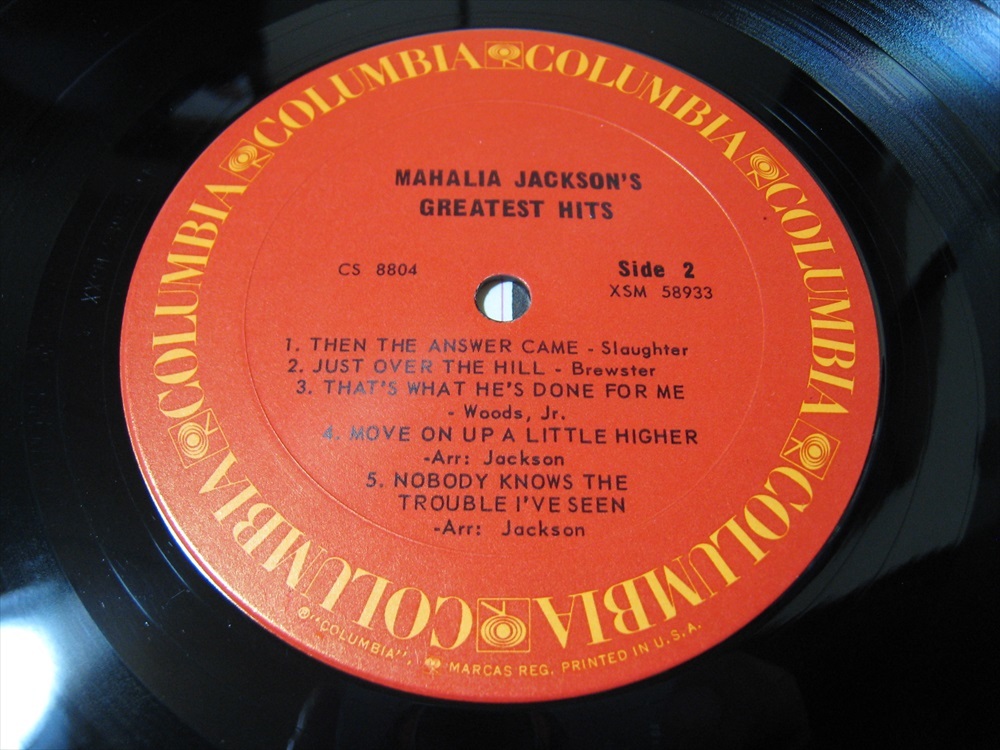 【LP】 MAHALIA JACKSON / MAHALIA JACKSON'S GREATEST HITS US盤 マヘリア・ジャクソン マヘリア・ジャクソン・グレーテスト・ヒット_画像9