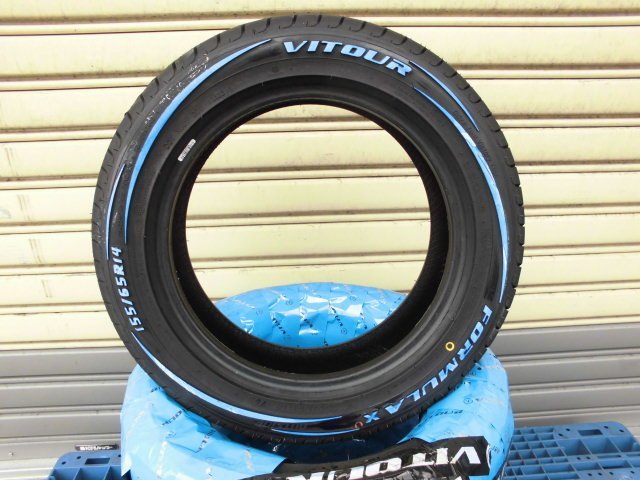 即納 在庫有り 軽四 ホワイトレター タイヤ VITOUR 新品 4本 155/65R14 75S 2022年製造 軽ハコ 軽バン エブリイ アトレー N-VAN スクラム_画像1