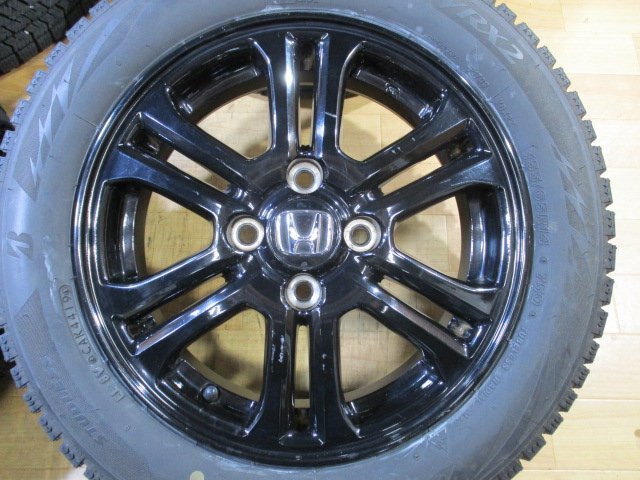 溝十分有り! ホンダ N-BOX 純正 ブラック ホイール スタッドレス 4本