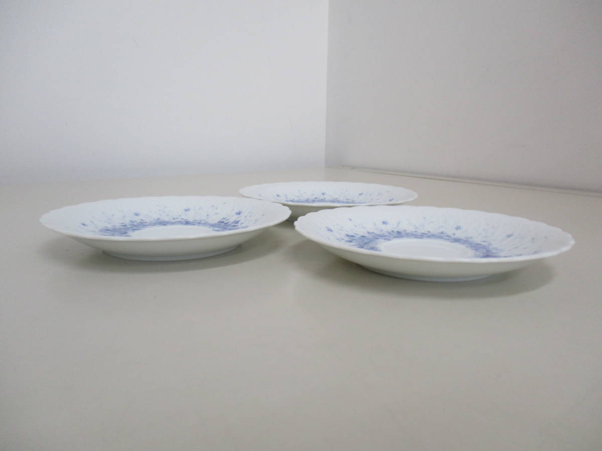 C16 HOYA CHINA White Shadow ソーサーのみ 3枚セット レトロ レア 陶磁器 花柄_画像3