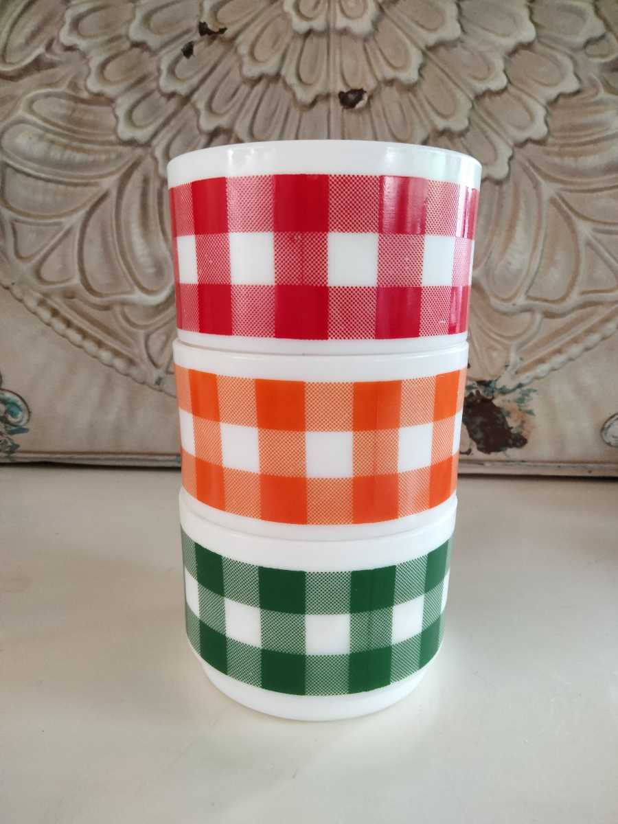 *arcopal アンティーク カップ レッド*フランス製アルコパル器ミルクガラス食器コップ装飾スープ美品スタッキング耐熱コーヒー 赤色 紅茶_画像9