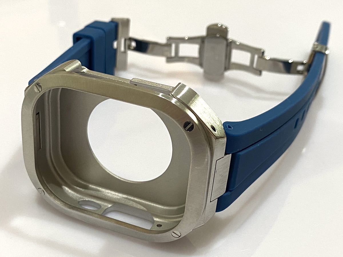 再再販! Apple Watchウルトラ 49mm ステンレス カバー ケース ラバー