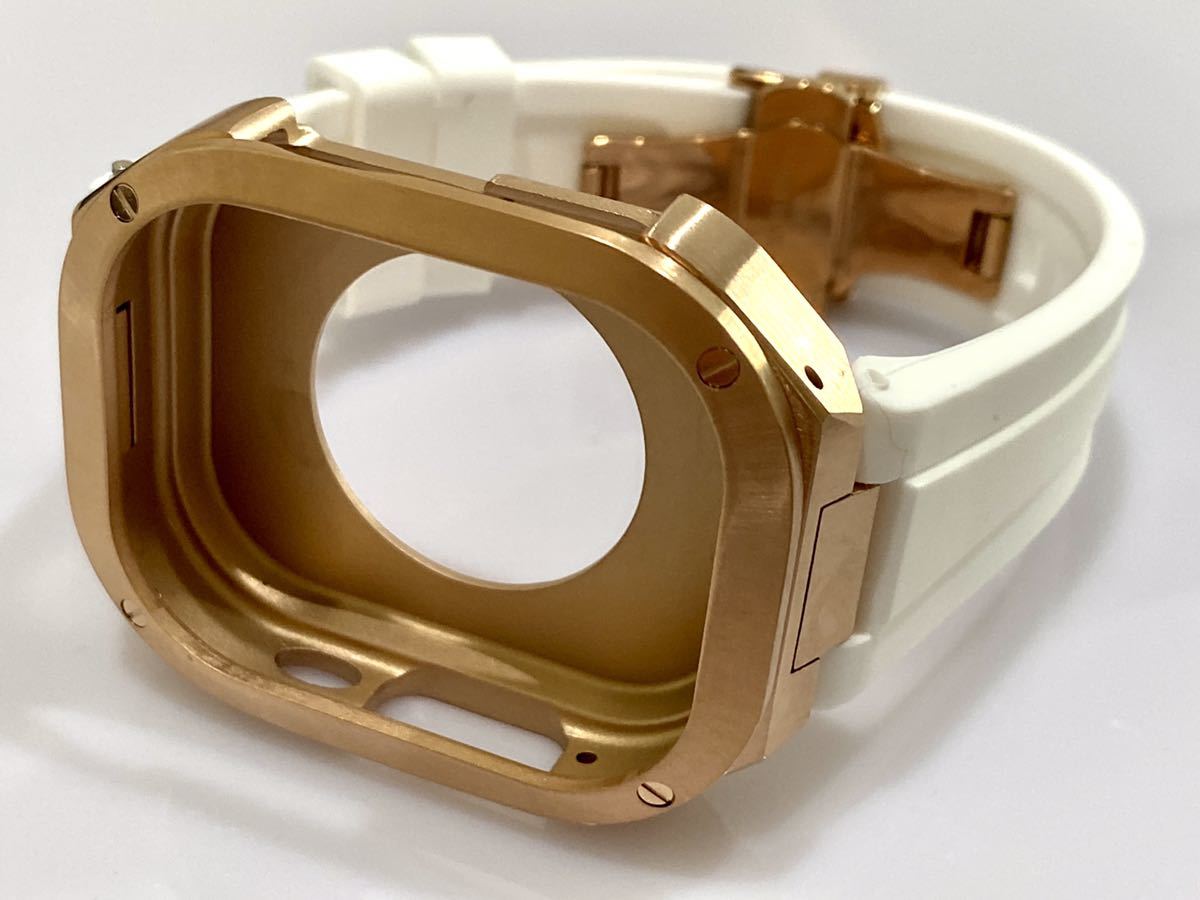 超可爱の Apple Watchウルトラ 49mm ステンレス カバー ケース ラバー