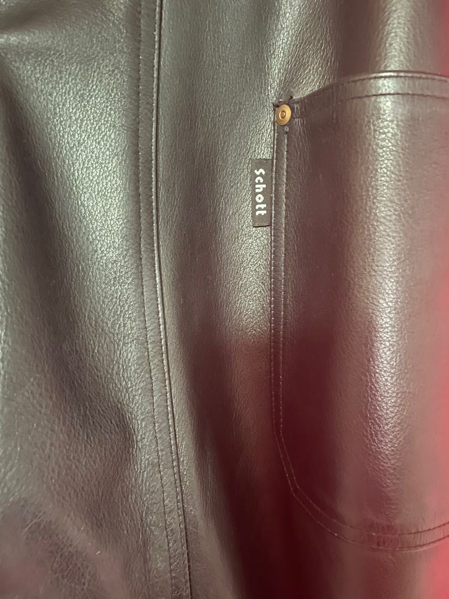 美品22年 Schott ショット バッファロー レザー オーバーオール XL