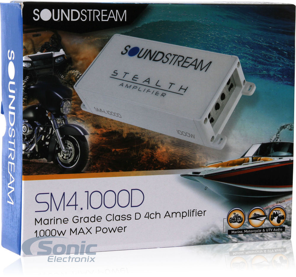 ■USA Audio■サウンドストリーム Soundstream ●超小型 SM4.1000D 4ch Class D Max.1000W ●マリーングレート●保証付●税込_画像2