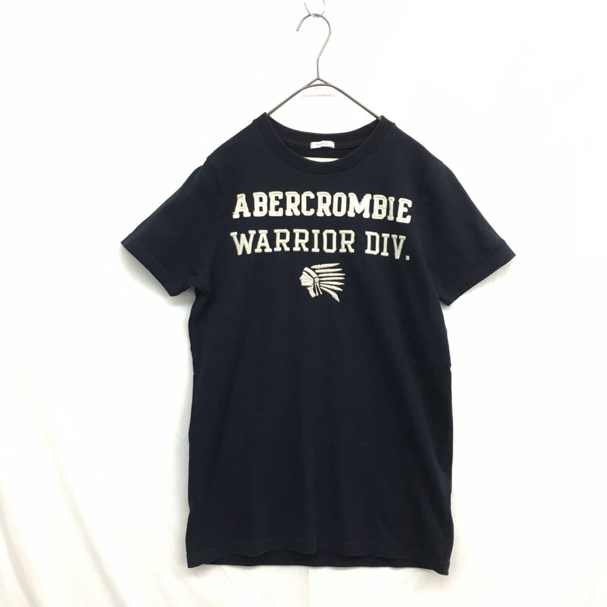 NZ156●Abercrombie＆Fitch 刺繍 半袖 Tシャツ●S●ブラック アバクロンビー＆フィッチ_画像1