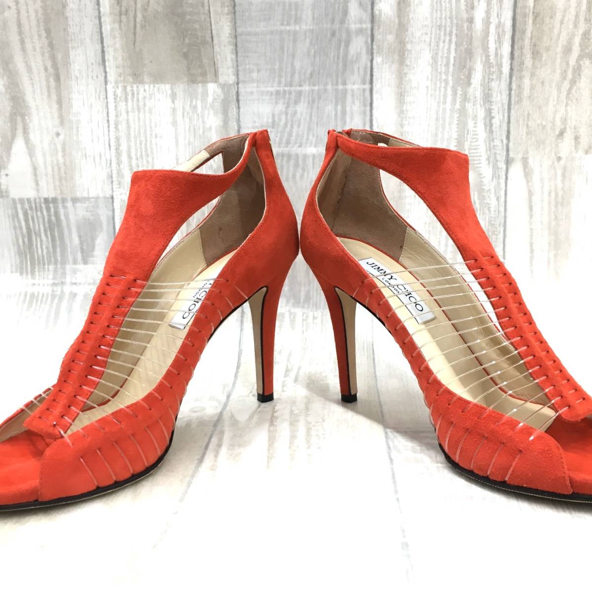 Yahoo!オークション - NZ206○JIMMY CHOO LANA 100 スエー...