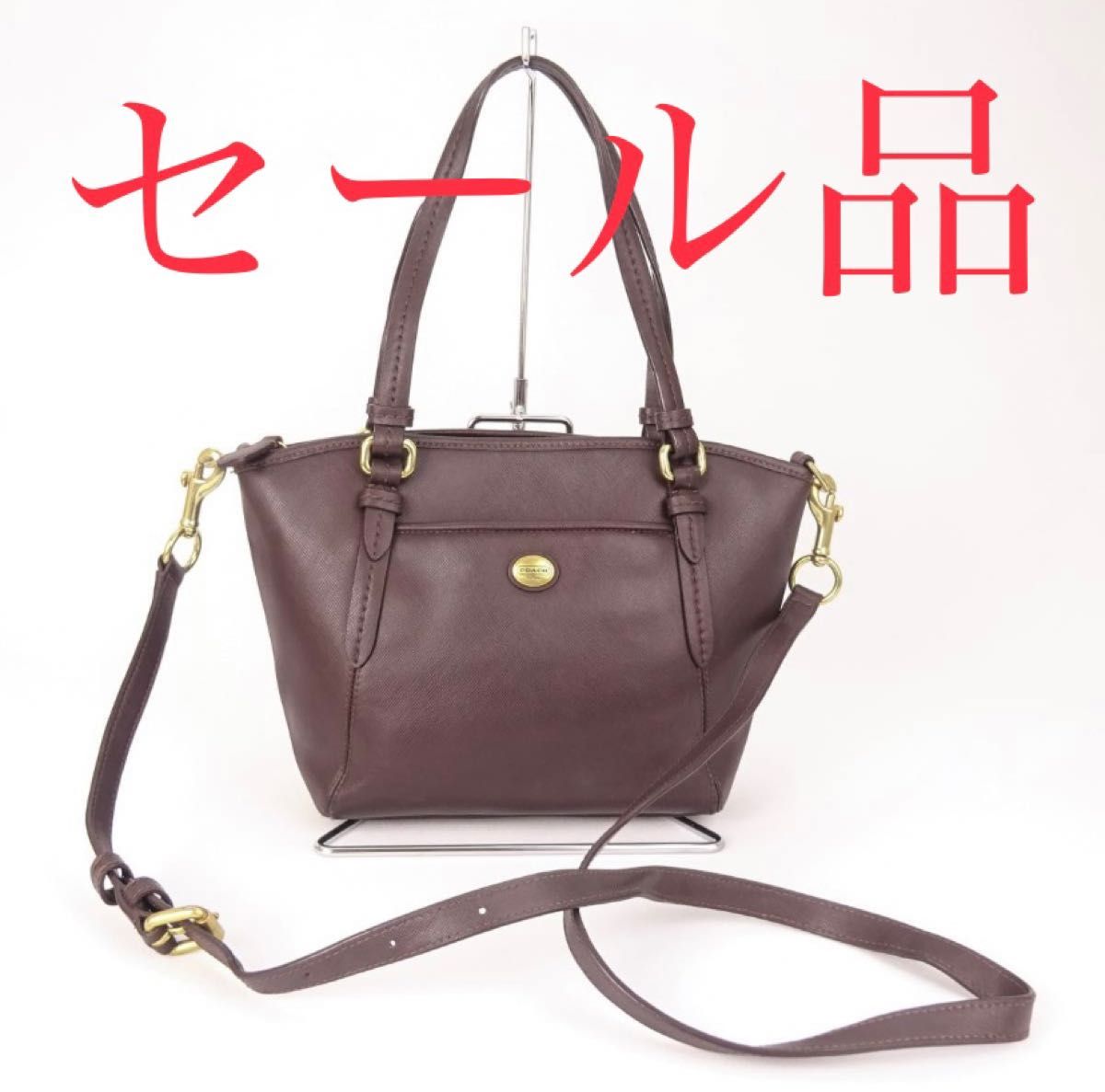 COACH コーチ 2way オールレザー ミニバッグ / ブラウン系 / F26029