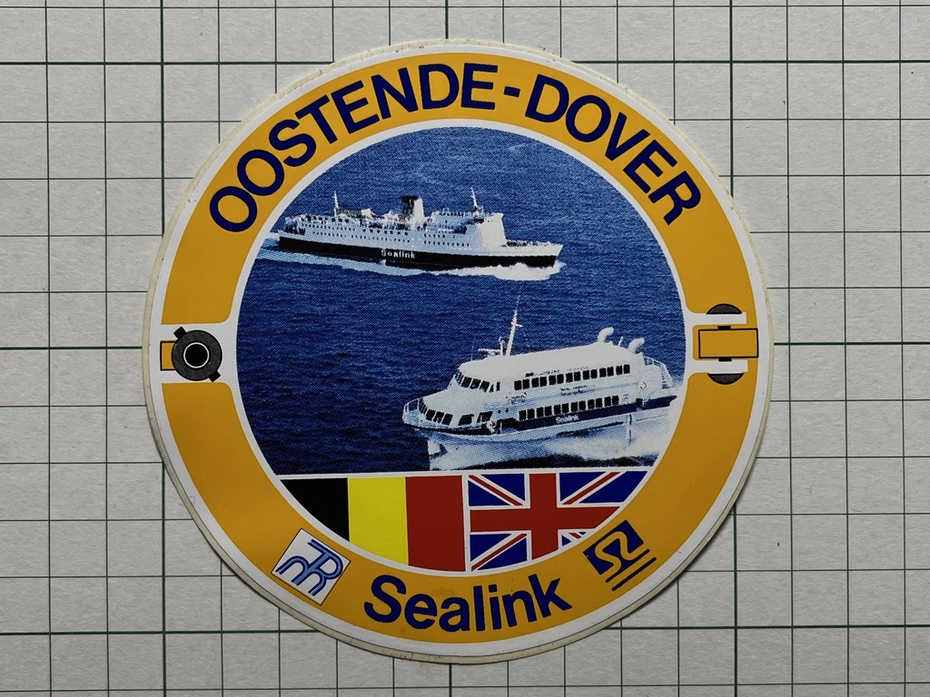 外国 古いステッカー：Sealink ドーバー海峡 ドイツ-イギリス フェリー 船 ビンテージ 海外 +Daの画像1