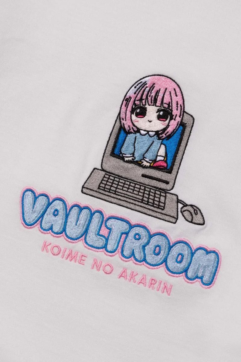 Vaultroom × AKARIN BIG L/S TEE / WHT /Lサイズ 濃いめのあかりん