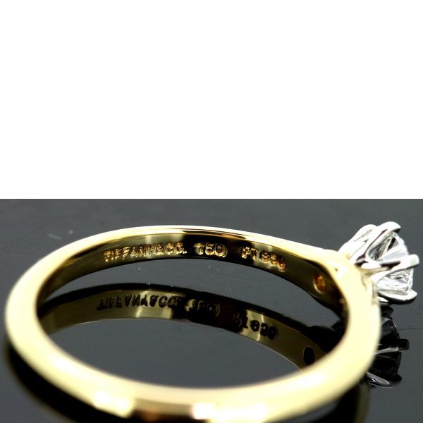 ティファニー ソリティア 0.27ct ダイヤモンド リング E-VS1 K18YG