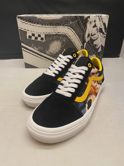 【新品】VANS SKATE OLD SKOOL BRUCE LEE BLACK/YELLOW US9.0 27.0cm ヴァンズ バンズ スケート オールドスクール ブルースリー_画像1