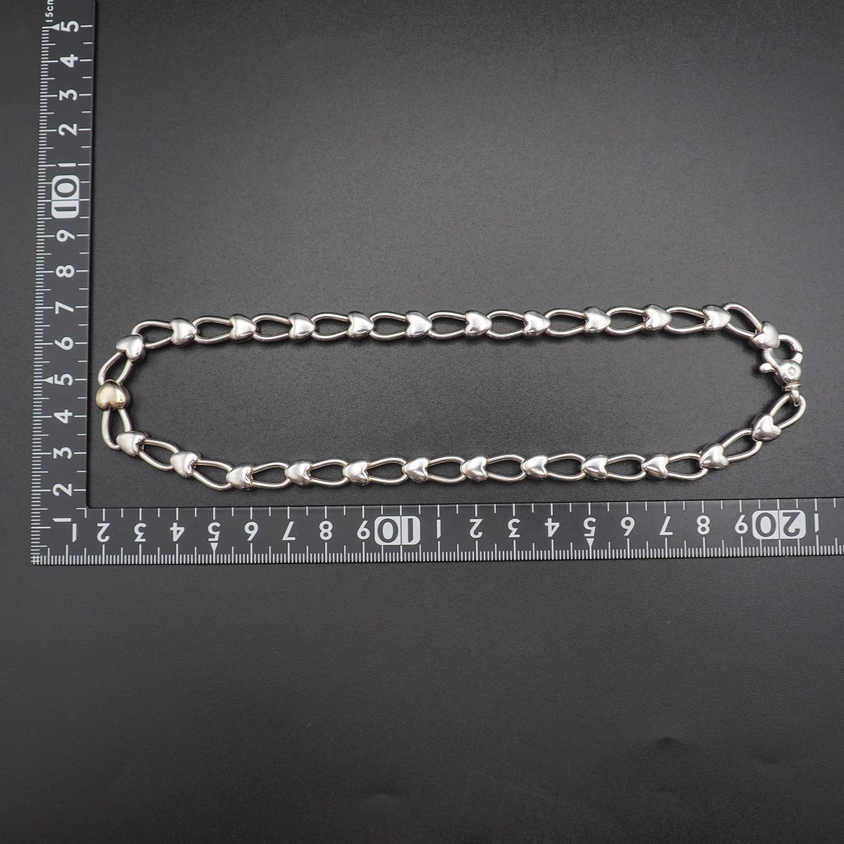 Y355 1円 ティファニー 750(K18) 925刻印 ハートロック チェーン