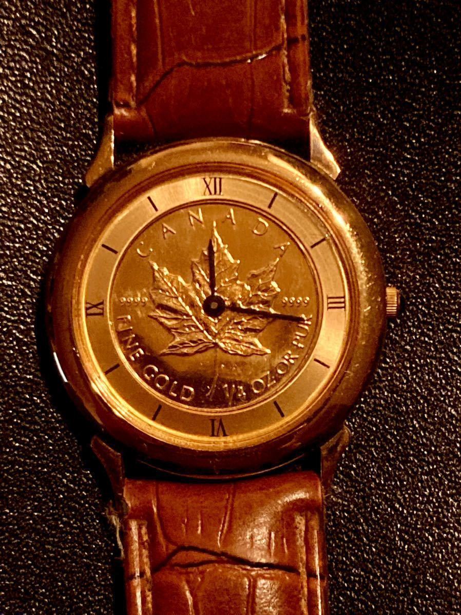 24k カナダメイプルリーフ金貨1/4oz【 Motive Deco 】 自動巻き 24k カナダメイプルリーフ金貨1/4oz【 Motive Deco 】 自動巻き