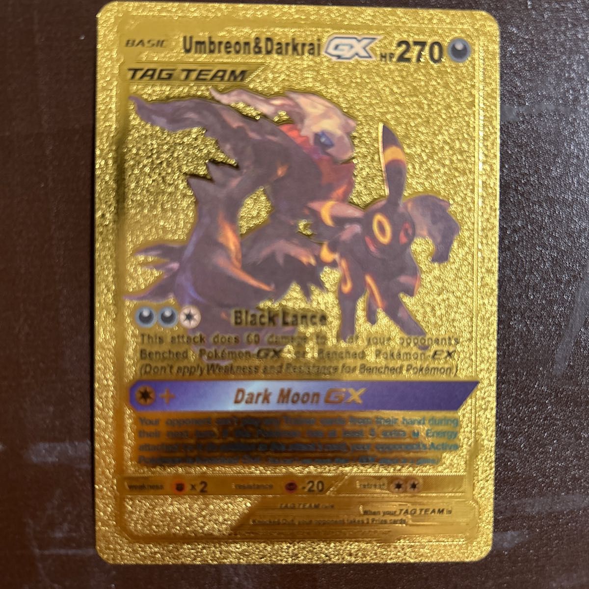 レア】ブラッキー & ダークライ GX ポケモン ゴールドカード レア】ブラッキー & ダークライ GX ポケモン ゴールドカード