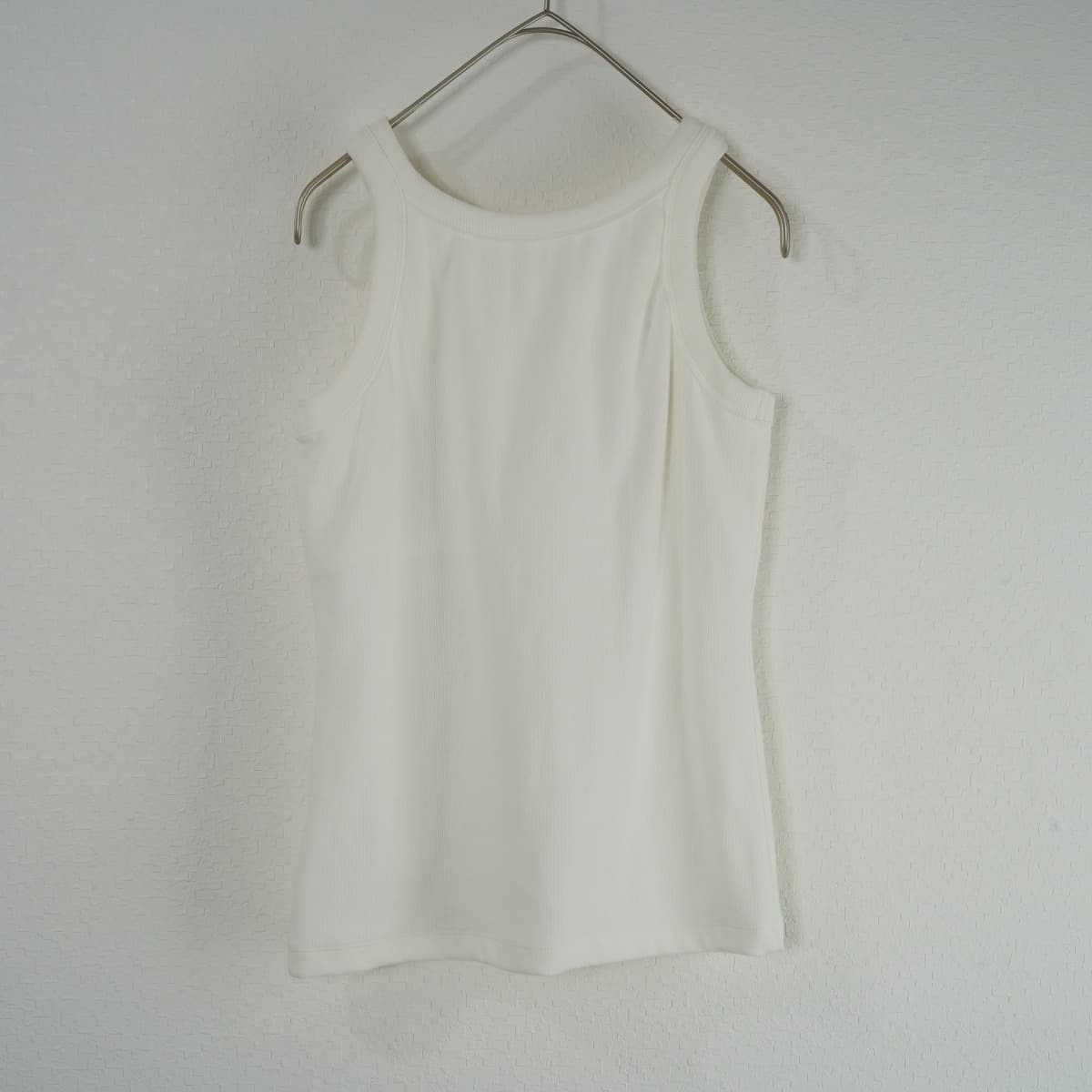 23SS AMERI Ame liDOUBLE TAG TANK TOP double tag tank top pad attaching tops white 