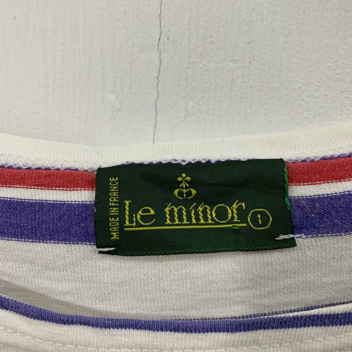 Le minor France made bus k shirt border cut and sewn border T-shirt standard finest quality one Point Le Minor [ letter pack post service plus mailing possible ]E