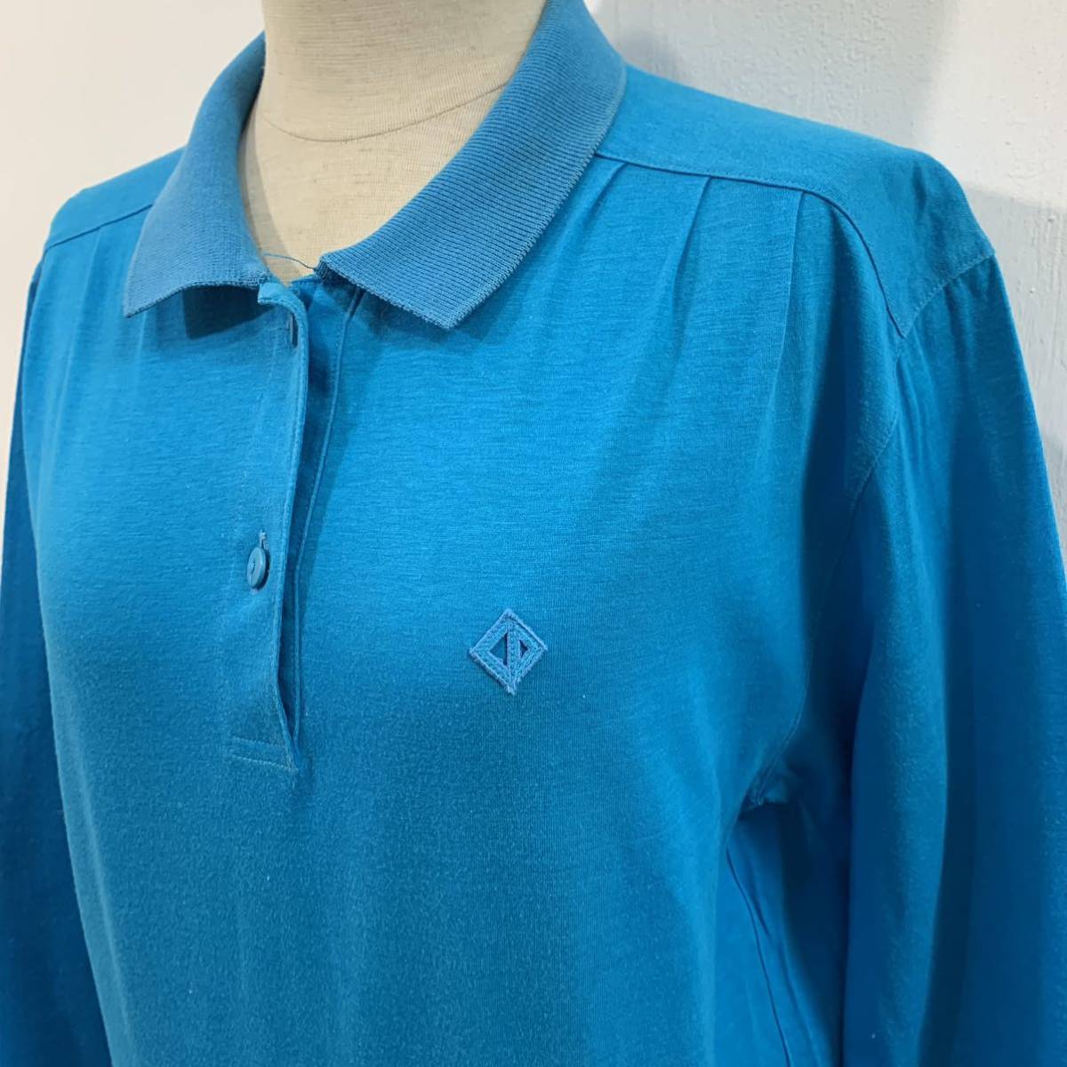 Christian Dior Sportslinen. polo-shirt with long sleeves Golf one Point lady's Christian Dior [ letter pack post service plus mailing possible ]A