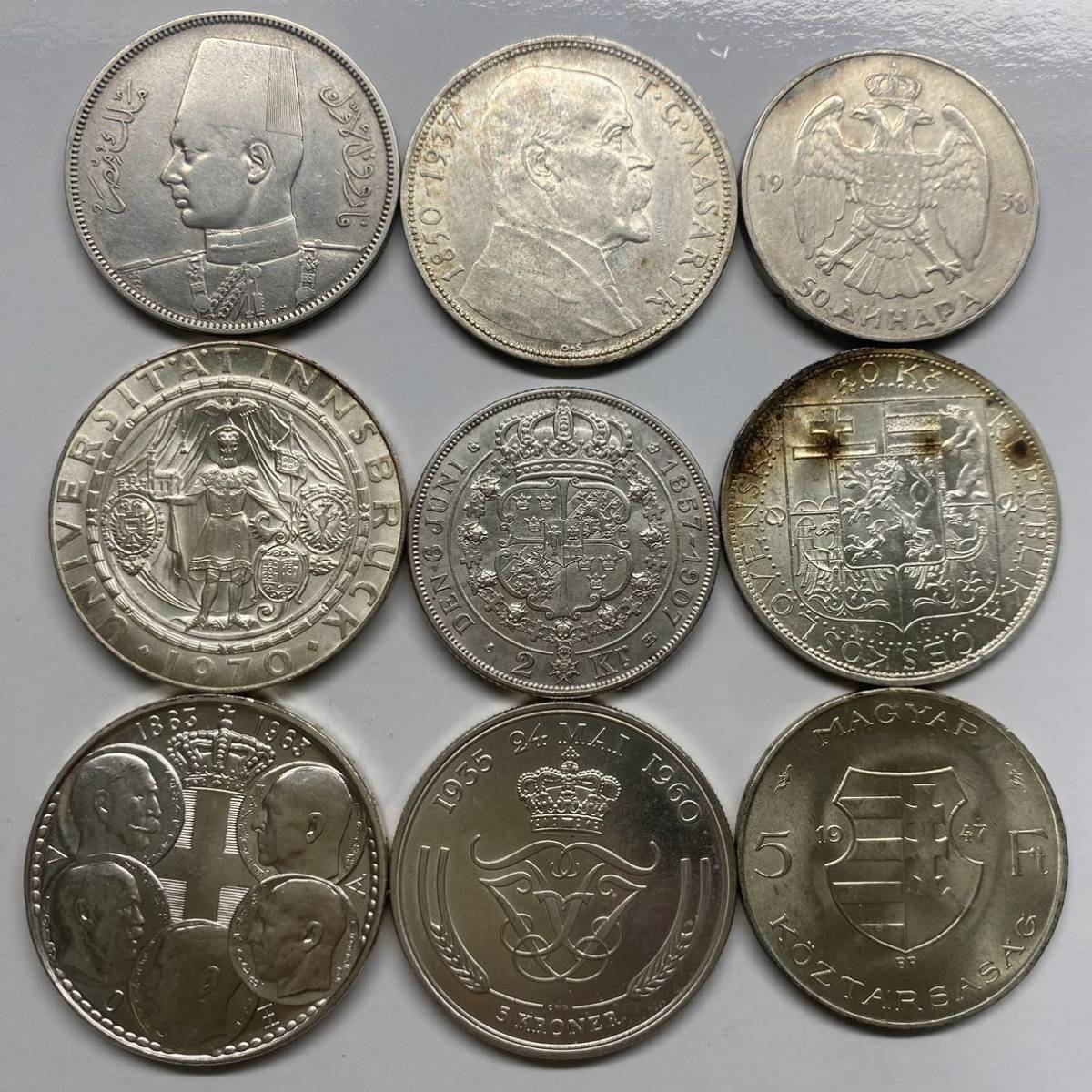 外国銀貨 40枚まとめて ドイツ 香港 外国コイン 外貨 古銭 大量 貨幣