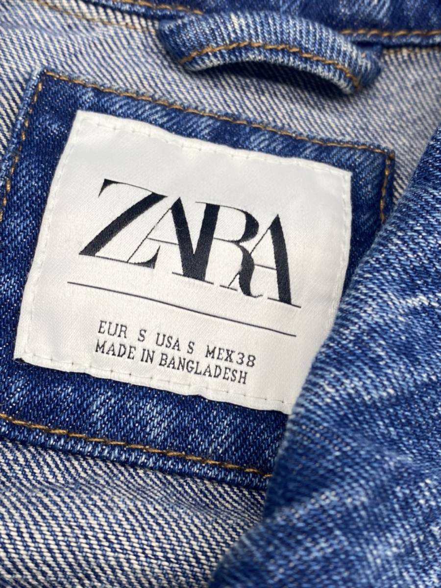 ZARA ザラ デニムジャケット ダメージ加工 フォト A000_画像3