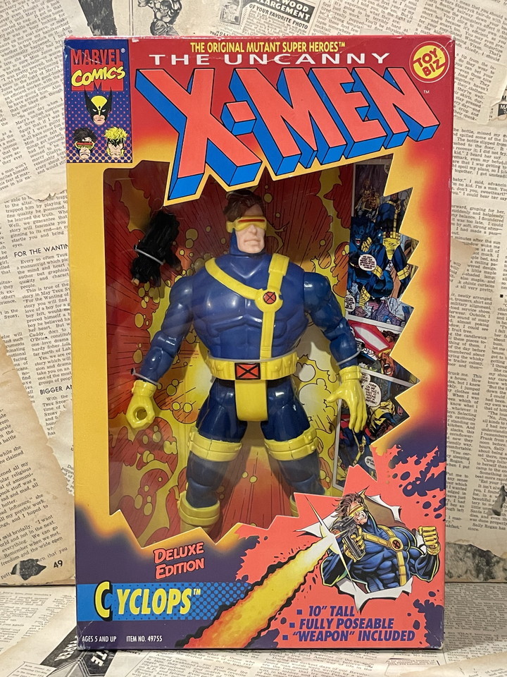 ☆1990年代/エックスメン/アクションフィギュア即決ビンテージUSA/X-Men/10" Figure(Cyclops/MIB) MA-131