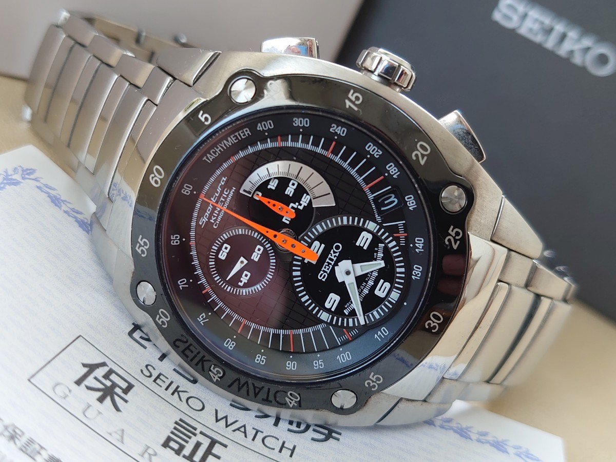SEIKO セイコー クロノグラフ スポーチュラ キネティック 希少　人気　メンズ腕時計_画像2