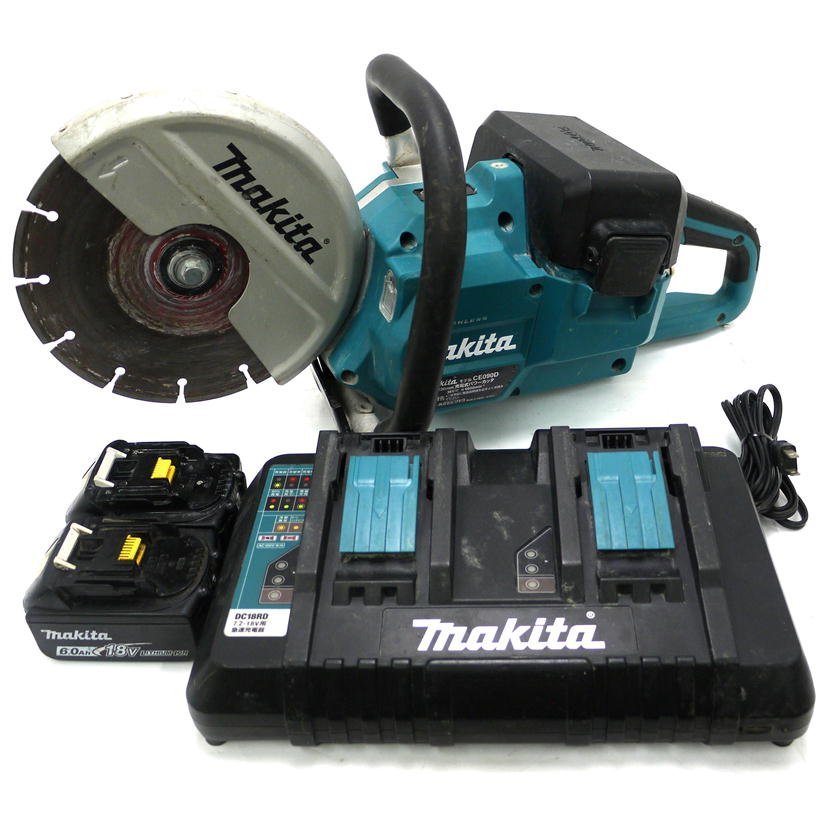 動作品/バッテリー2個＆充電器付き】makita/マキタ 230mm充電式パワー