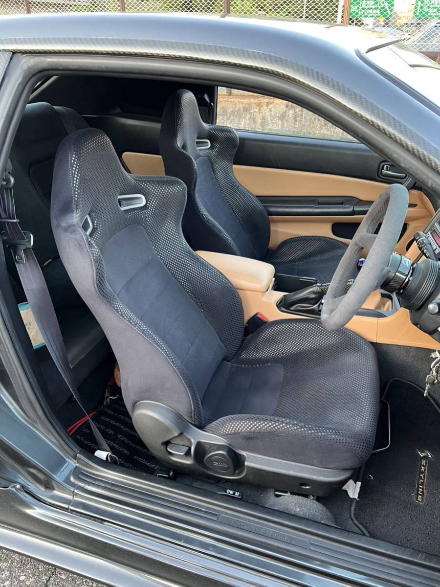 BNR34風シート 2脚セット レール付き (左右 R34 ER34 Nismo ニスモ
