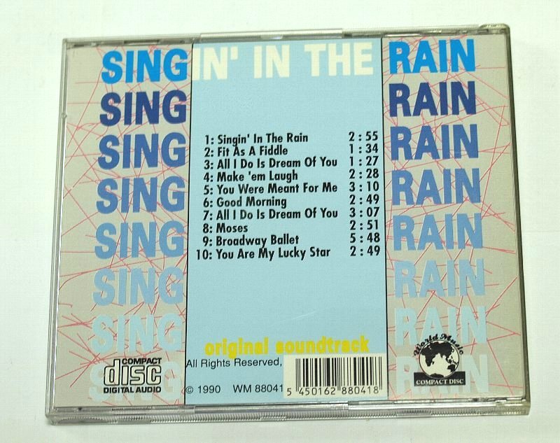 SINGIN' IN THE RAIN 雨に唄えば ORIGINAL SOUNDTRACK オリジナル・サウンドトラック / CD Gene Kelly,Debbie Reynolds,Donald O'Connor_裏ジャケ背表紙に色あせあり