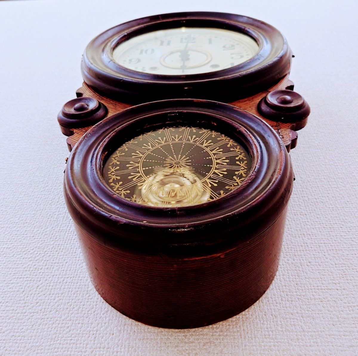 完動品〉精工舎 張り四ツ丸達磨ゼンマイ振り子掛け時計 古時計 完動品〉精工舎 張り四ツ丸達磨ゼンマイ振り子掛け時計 古時計