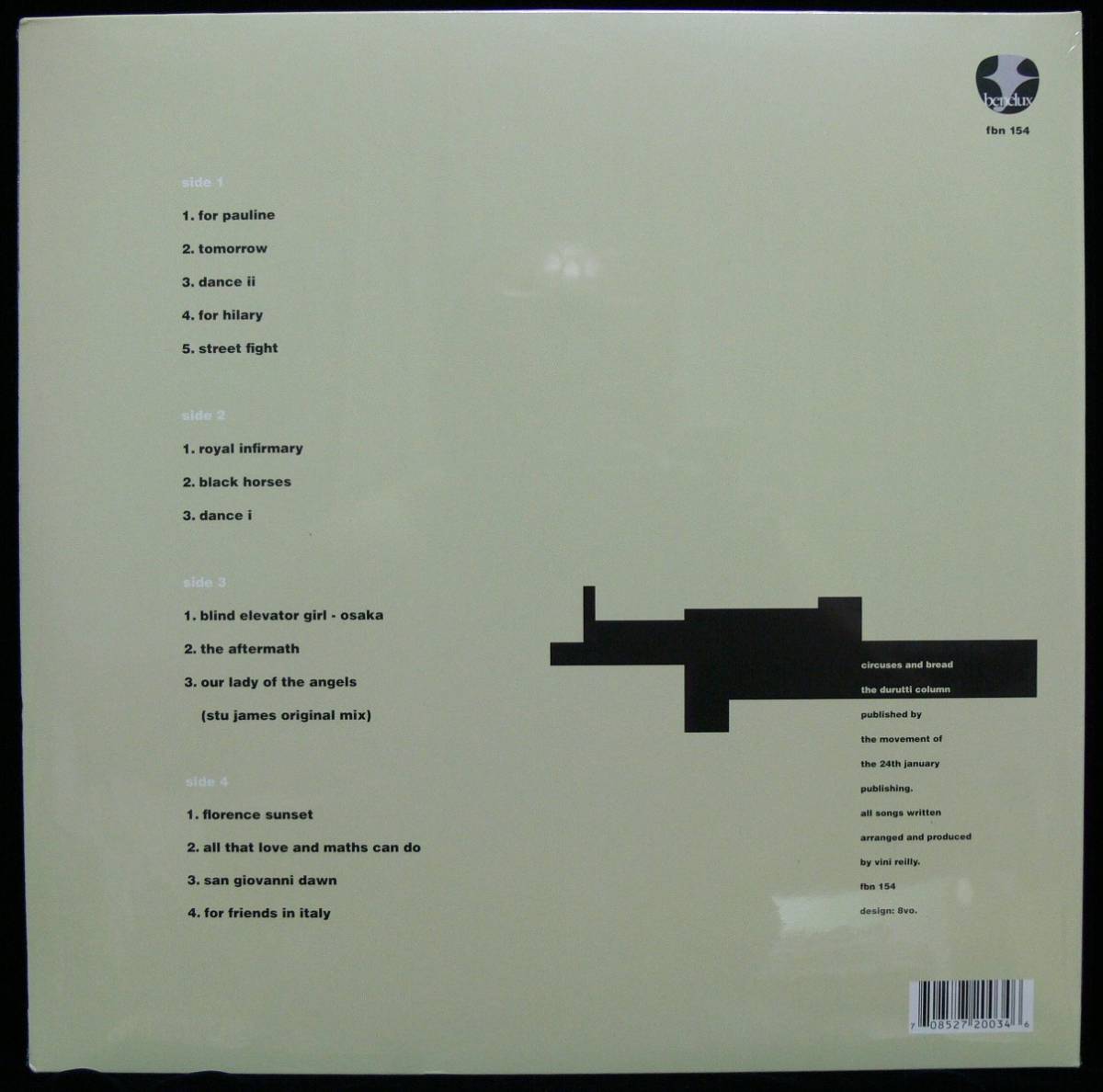 [未使用品][送料無料] DURUTTI COLUMN / Circuses and Bread [アナログレコード 2LP] ザ・ドゥルッティ・コラム