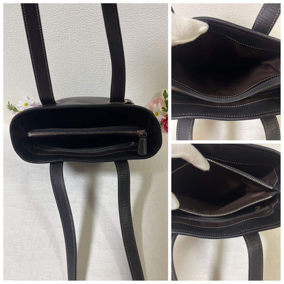 【美品】COACH コーチ オールドコーチ トートバッグ 7776 黒 ブラック レザー