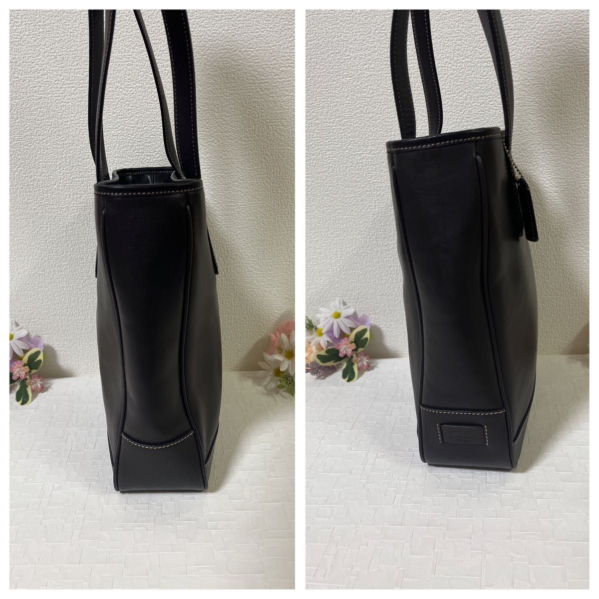 【美品】COACH コーチ オールドコーチ トートバッグ 7776 黒 ブラック レザー