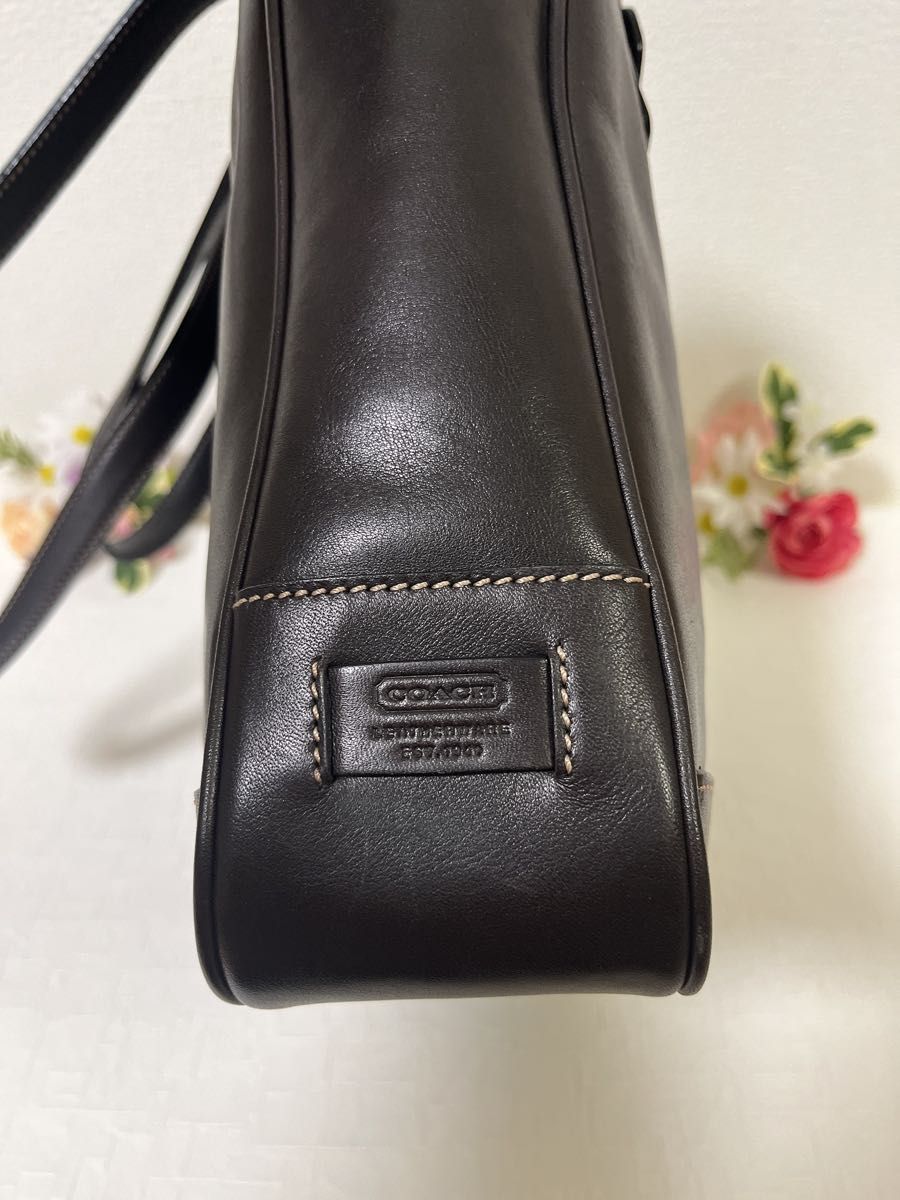 【美品】COACH コーチ オールドコーチ トートバッグ 7776 黒 ブラック レザー