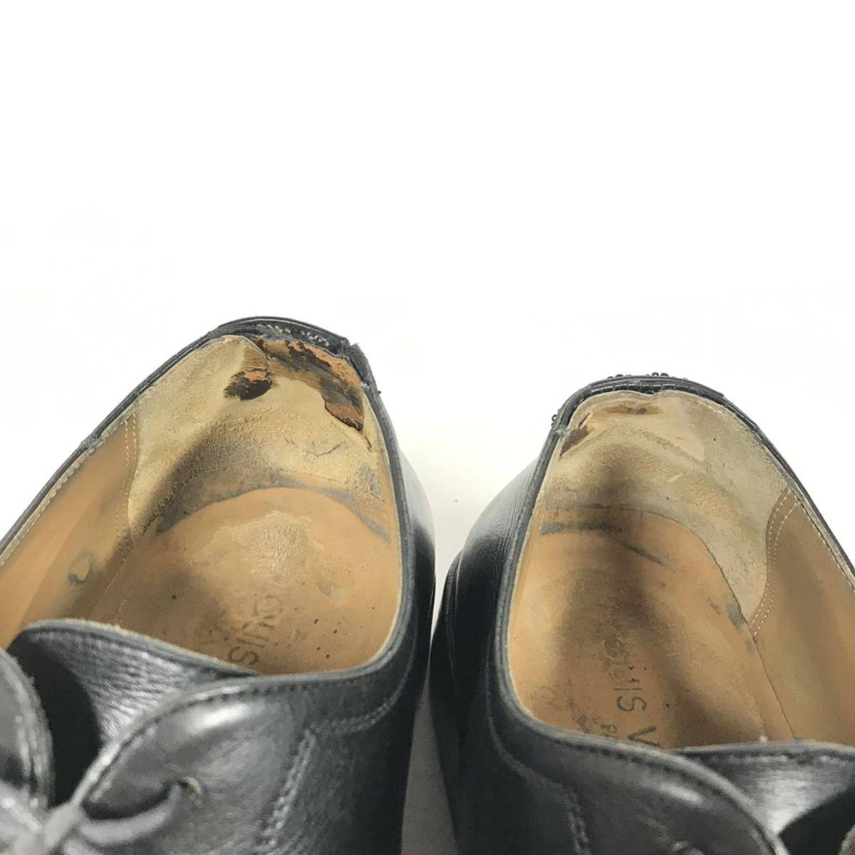 【ルイヴィトン】本物 LOUIS VUITTON 靴 26.5cm 黒 ビジネスシューズ 外羽根式 本革 レザー 男性用 メンズ イタリア製 8_画像8