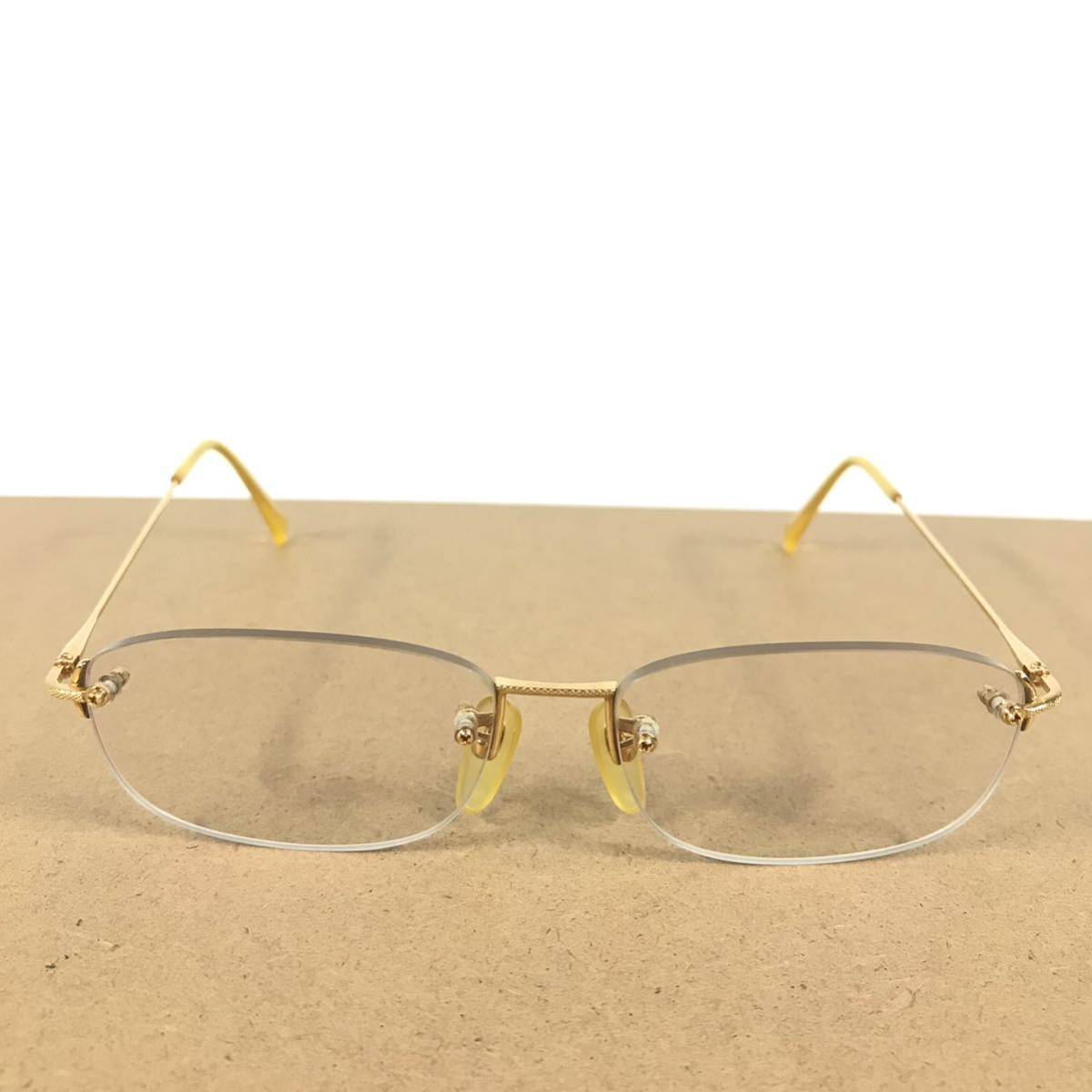 [ Seiko ] genuine article SEIKO AMENITY K18 glasses two-point 18 gold 750 Gold times entering sunglasses glasses glasses weight 23.2g men's lady's 