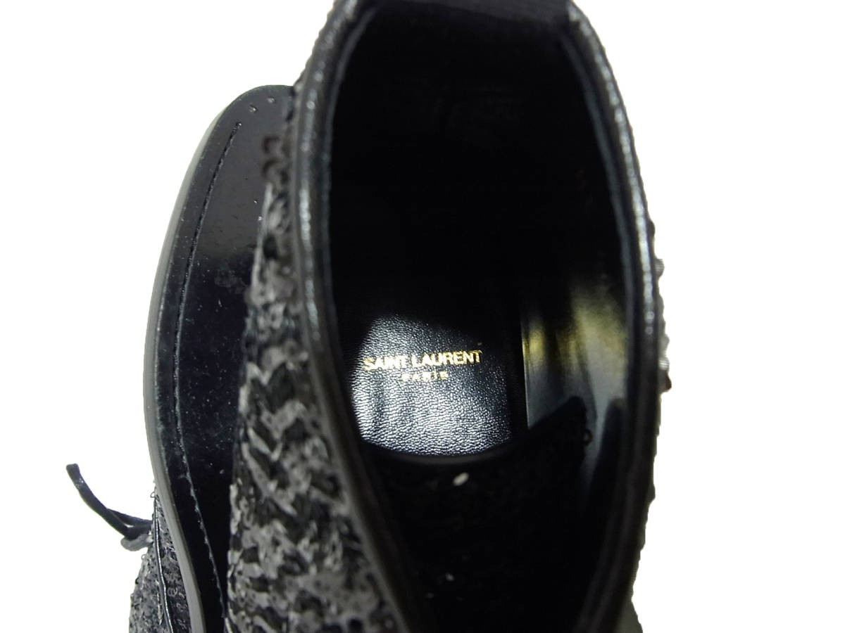サンローラン パリ スパンコール レザー ブーツ 36 SAINT LAURENT PARIS
