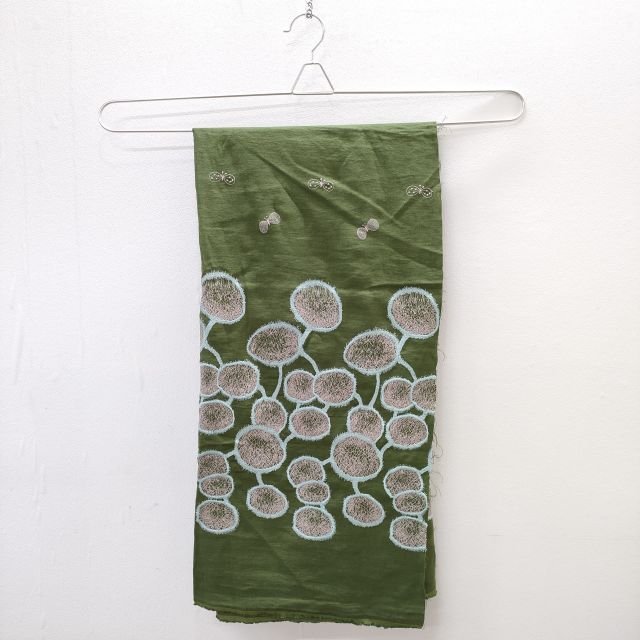 3-0619G◎mina perhonen 未使用 choucho×papaver 刺繍 ファブリック 約