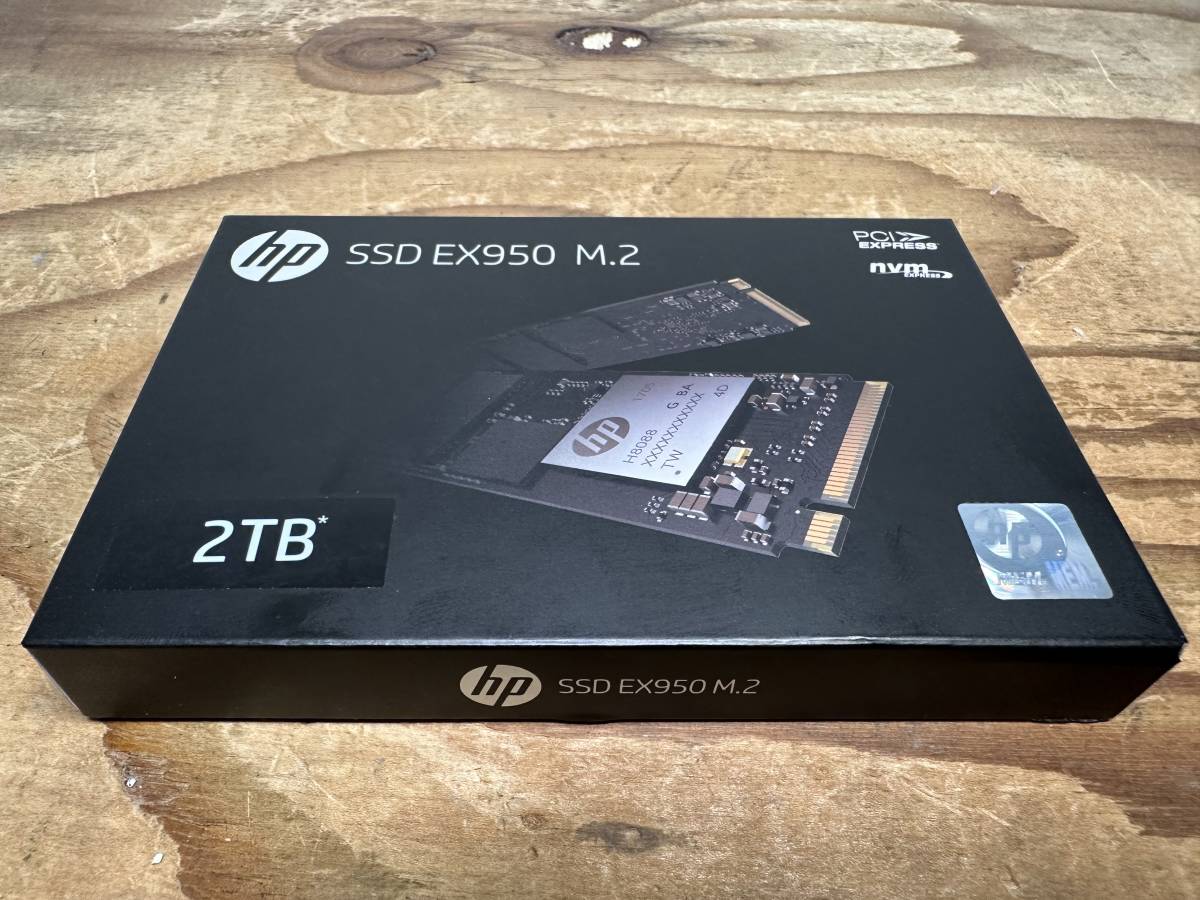 HP EX950 2TB 2280 SSD 新品 M.2 PCIe Gen3x4 NVMe1.3 TLC DRAMキャッシュ搭載 5年保証 送料無料 東京発送_画像1