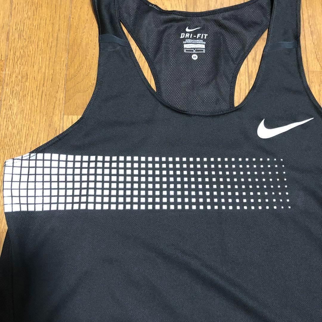 NIKE　ナイキ　ランニングシャツ　ランシャツ　M　黒　シングレット