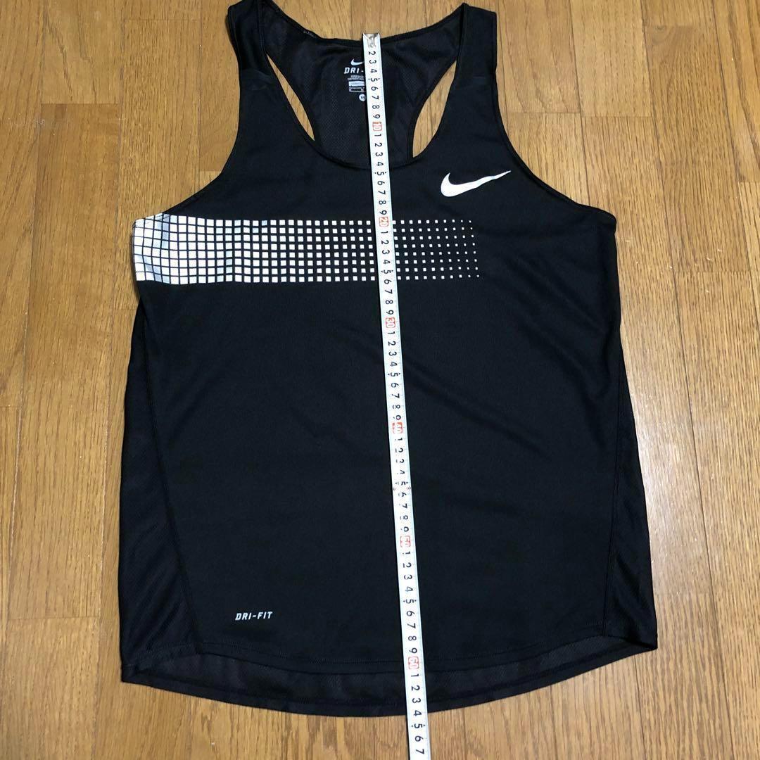 NIKE　ナイキ　ランニングシャツ　ランシャツ　M　黒　シングレット