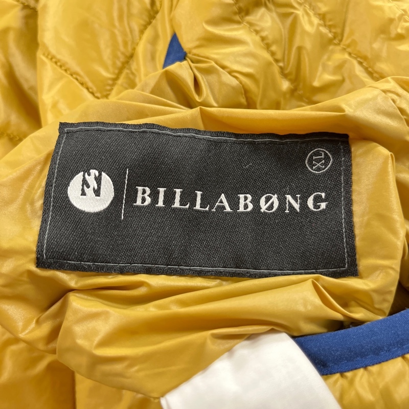 BILLABONG/ Billabong / Hickory * damage transcription print / reversible quilting jacket / cotton inside / stripe / diamond quilt /XL