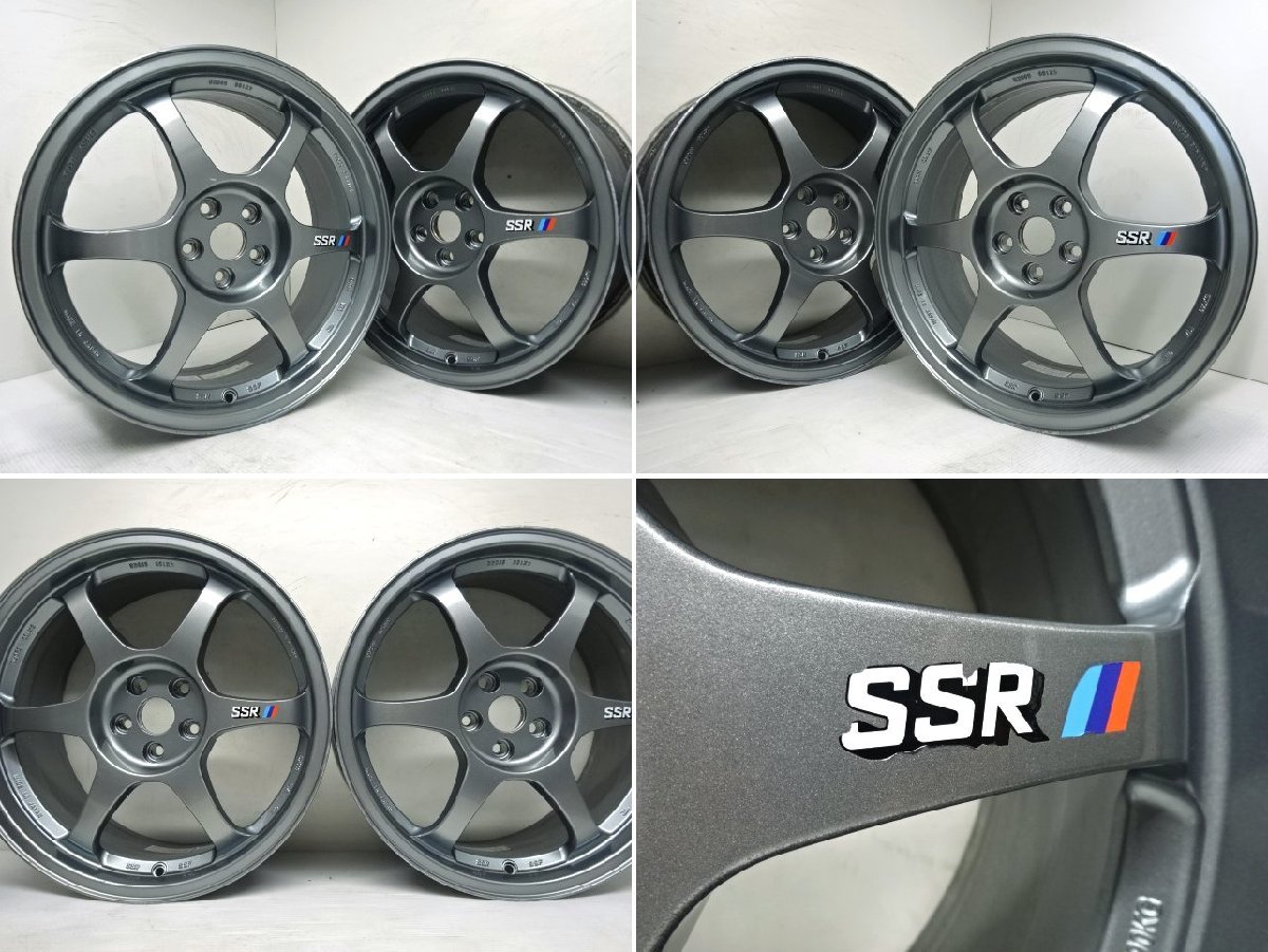 T-397(送料無料/代引きOK)ランクD 中古 軽量 激レアサイズ SPEEDSTAR SSR TYPE-C NR SSF 17x7.5 +32 5H PCD98 4本SET アルファロメオ等に_画像2